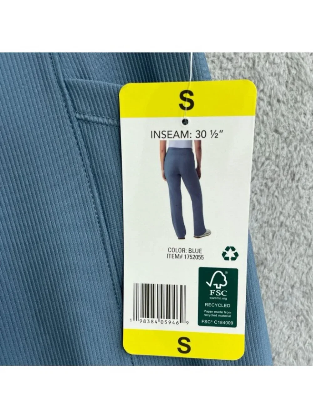 NWT 32 Degrees Cool Women's S Active Flare Yoga Pants Blue With Pockets J1916